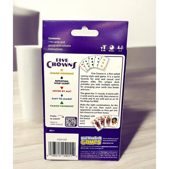 Five Crowns The Five-Suited Rummy-Style Card Game 1-7 players 10 Best Game Award - Picture 2 of 2